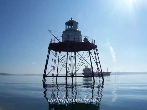 The Spit Bank Lighthouse in the lower harbour 