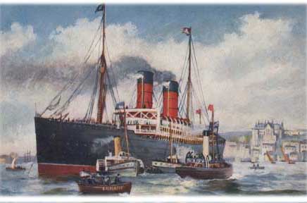 A Cunard Liner in Queenstown Harbour