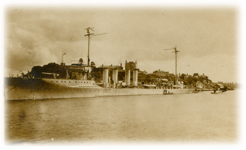 USS Sampson in Queenstown Harbour